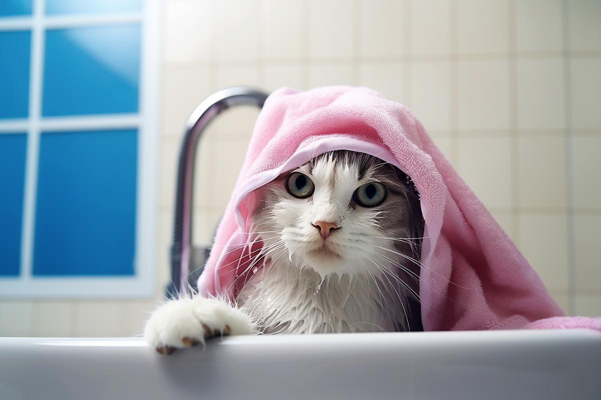 O que substitui o shampoo de gato?