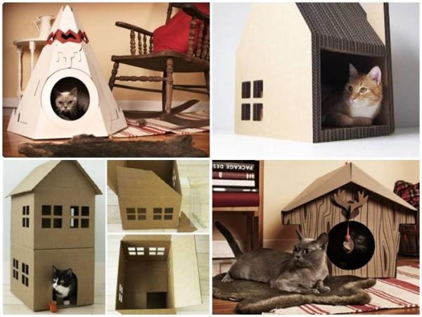 10 presentes de Natal para gatos muito originais - 5. Uma casa de papelão