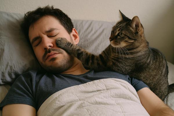 O que significa quando o gato toca no seu rosto? - Por que meu gato só toca meu rosto quando estou dormindo?