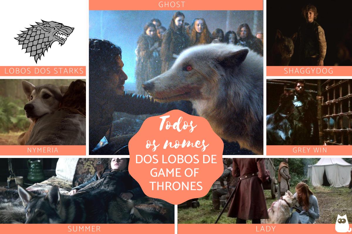 Nome dos lobos de Game of Thrones
