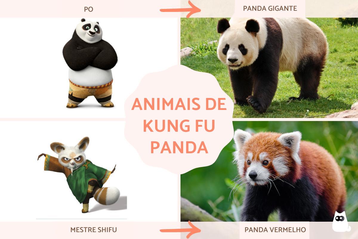 Quais são os animais de Kung Fu Panda?