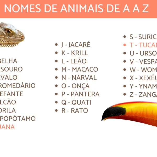 Lista De Especies Animais